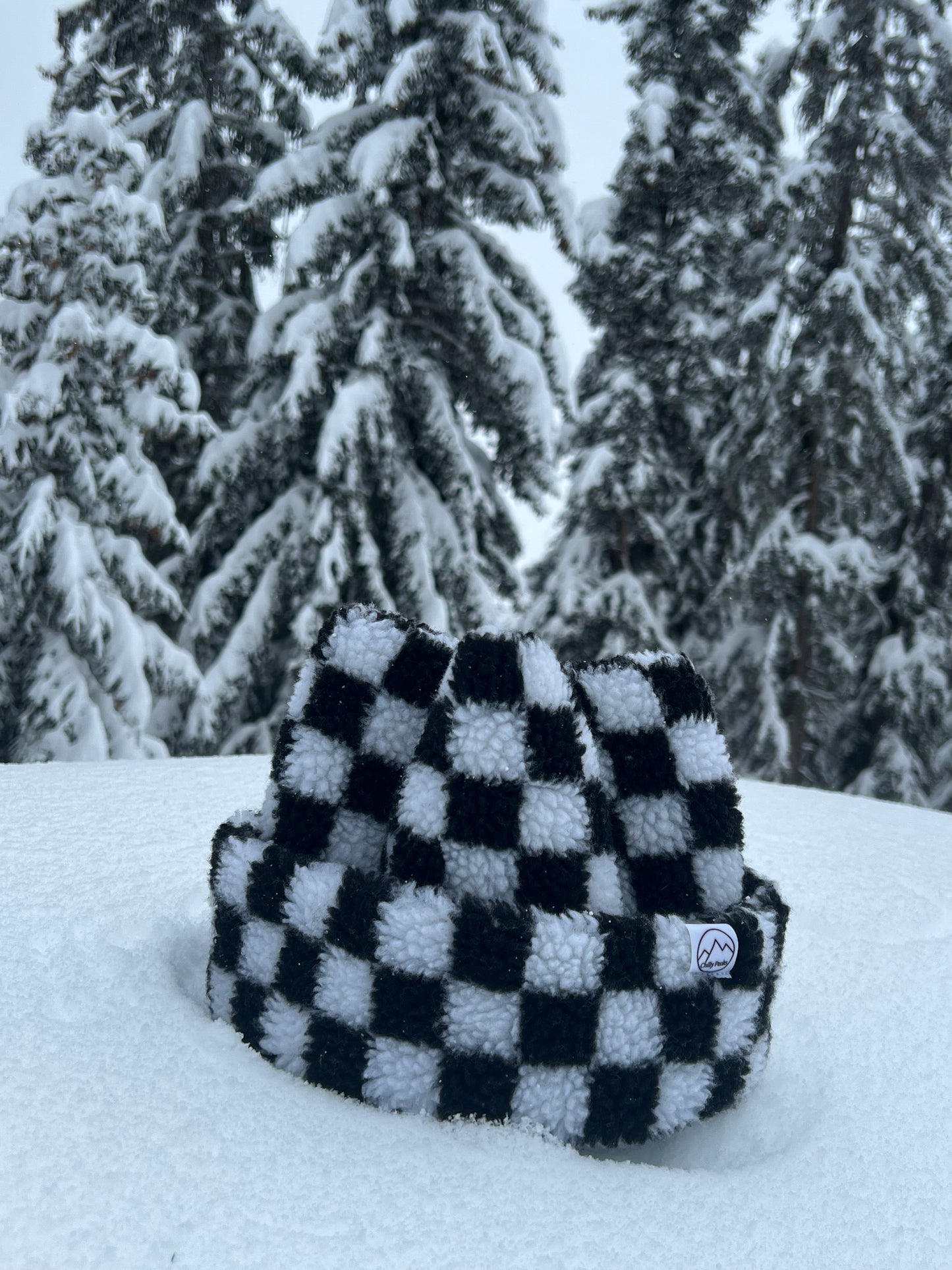 Black & White Chequered Sherpa