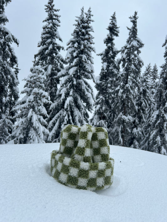 Green & White Chequered Sherpa